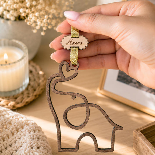 Sisterhood Elephant Wooden Story Card With Crystal: product image 1