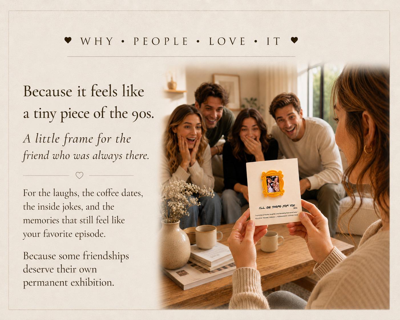 Friends Yellow Frame Series personalized Museum of Us gift, image 3