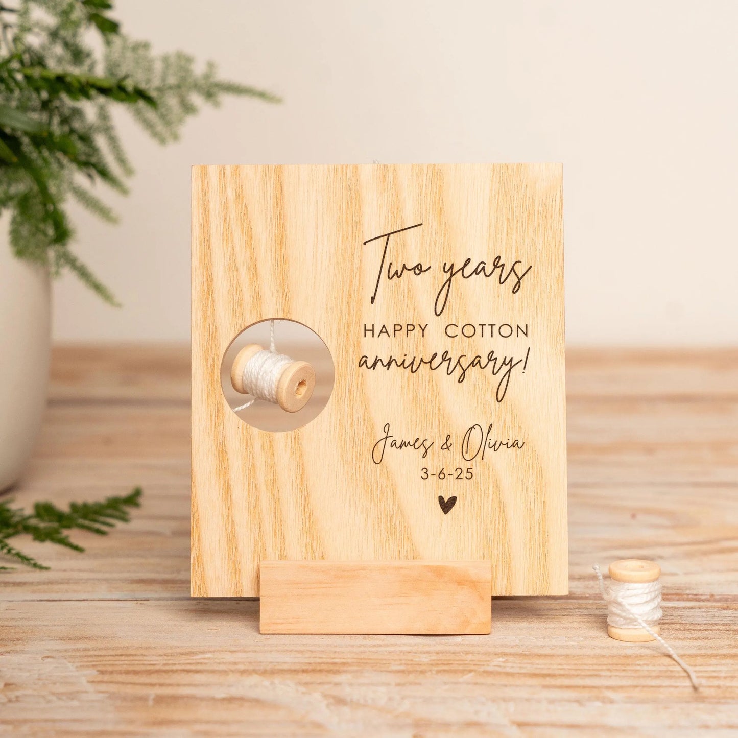 2nd Anniversary Cotton Thread Spool Card