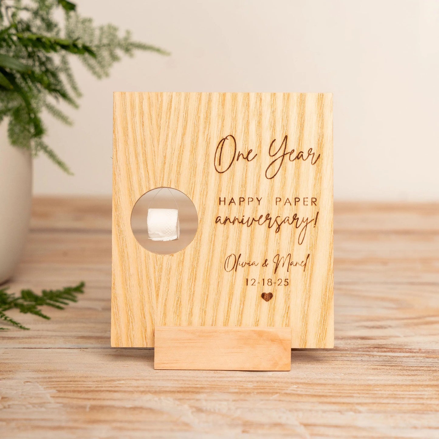 1st Anniversary Paper Roll Card