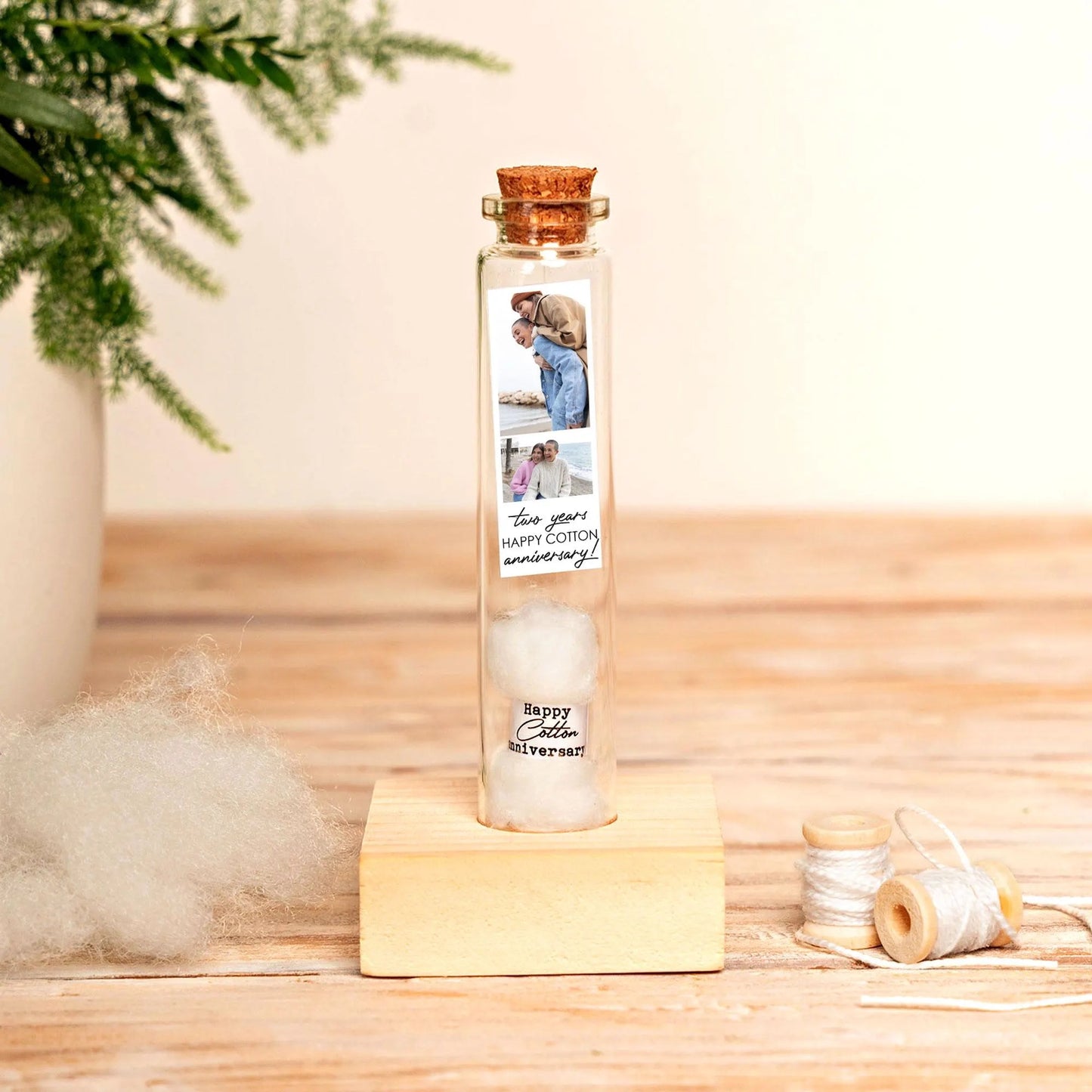 2nd Anniversary Cotton Message Bottle