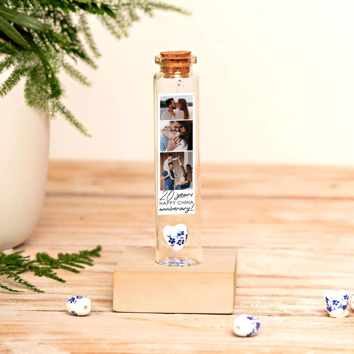 20th Anniversary China Heart Message Bottle