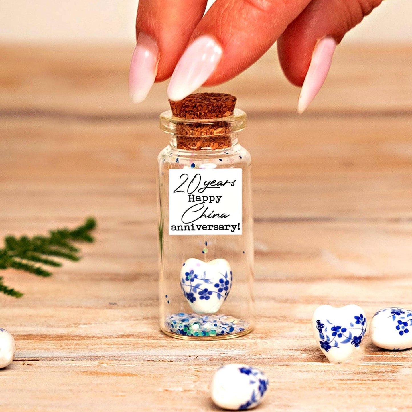 20th Anniversary China Heart Message Bottle