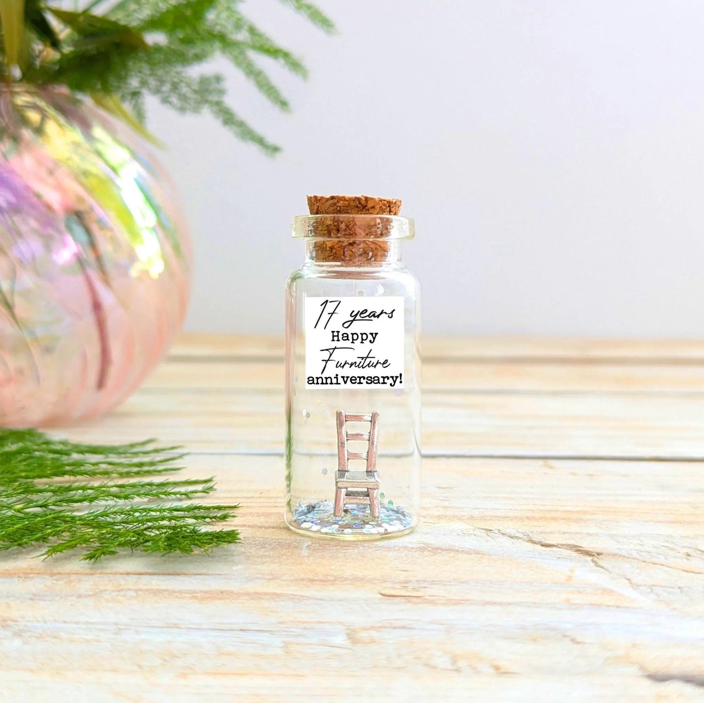 17th Anniversary Furniture Message Bottle