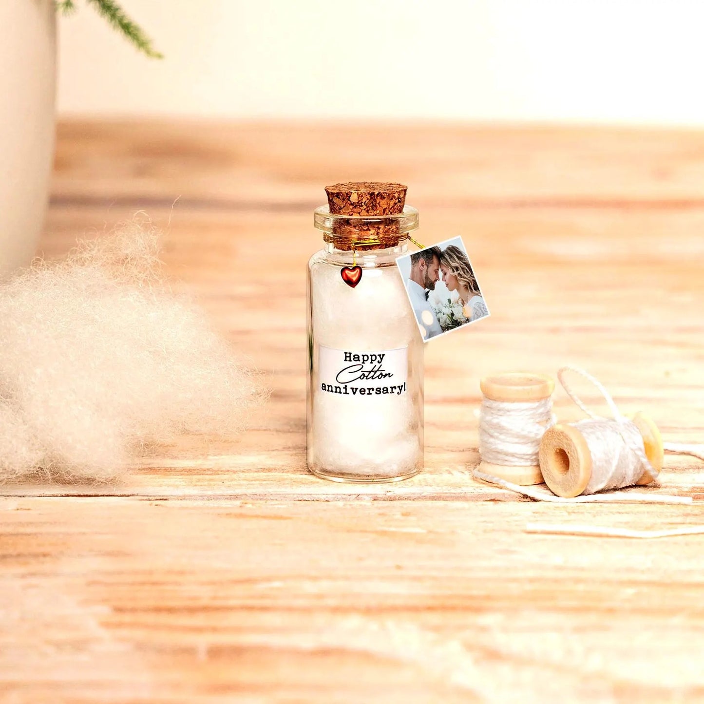 2nd Anniversary Cotton Message Bottle