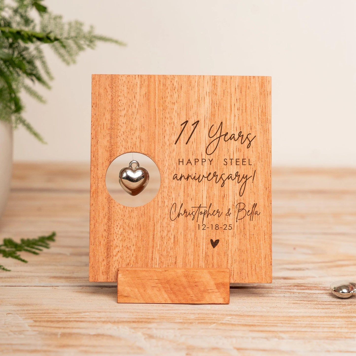 11th Anniversary Steel Heart Card