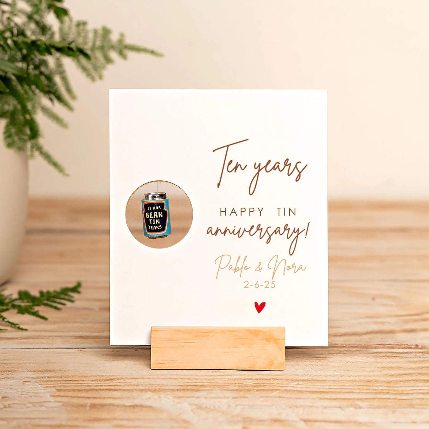 10th Anniversary Tin Can Card