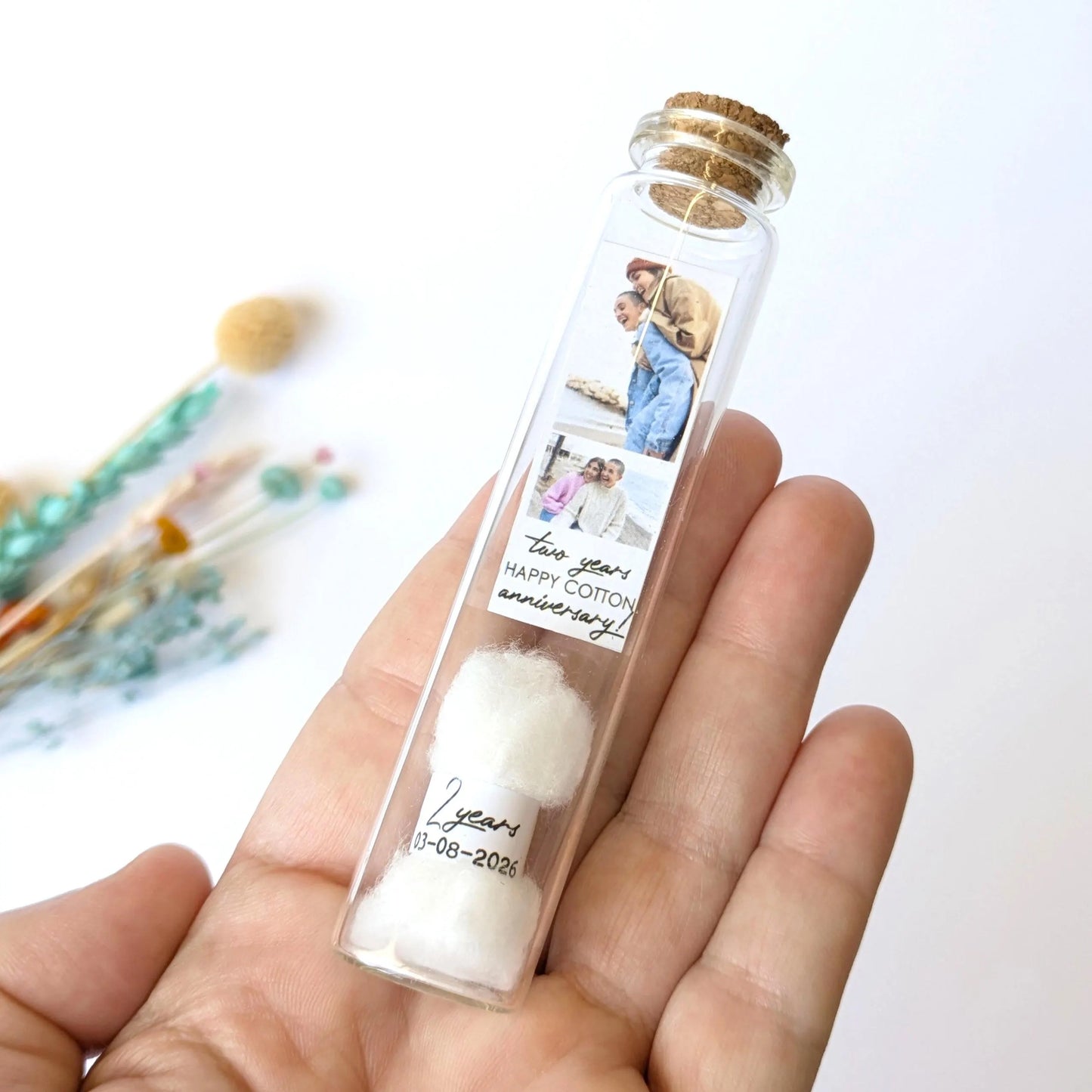 2nd Anniversary Cotton Message Bottle