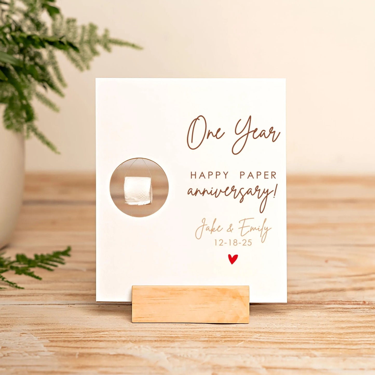 1st Anniversary Paper Roll Card