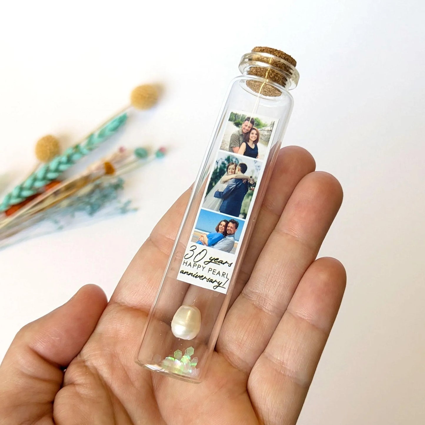 30th Anniversary Natural Pearl Message Bottle