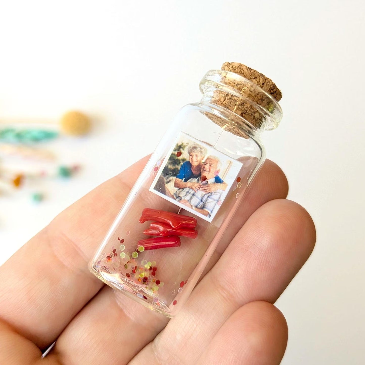 35th Anniversary Coral Message Bottle