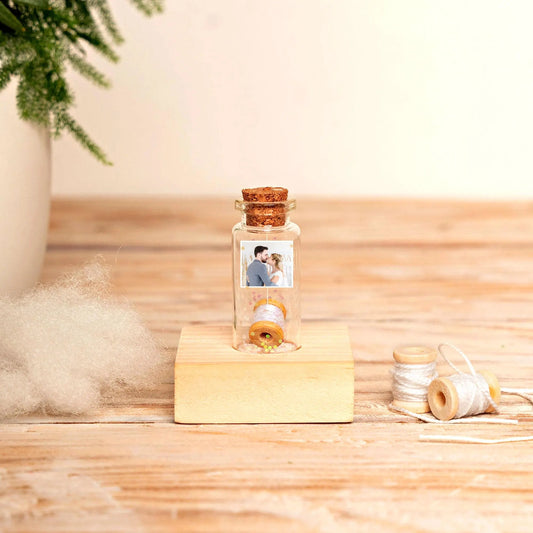 2nd Anniversary Cotton Thread Spool Message Bottle