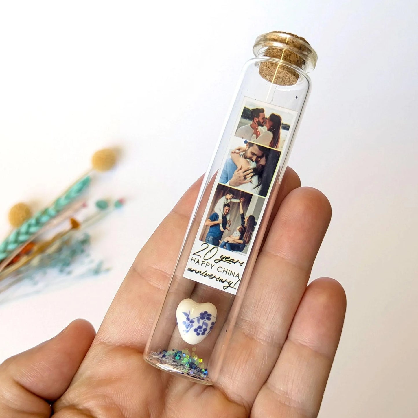 20th Anniversary China Heart Message Bottle