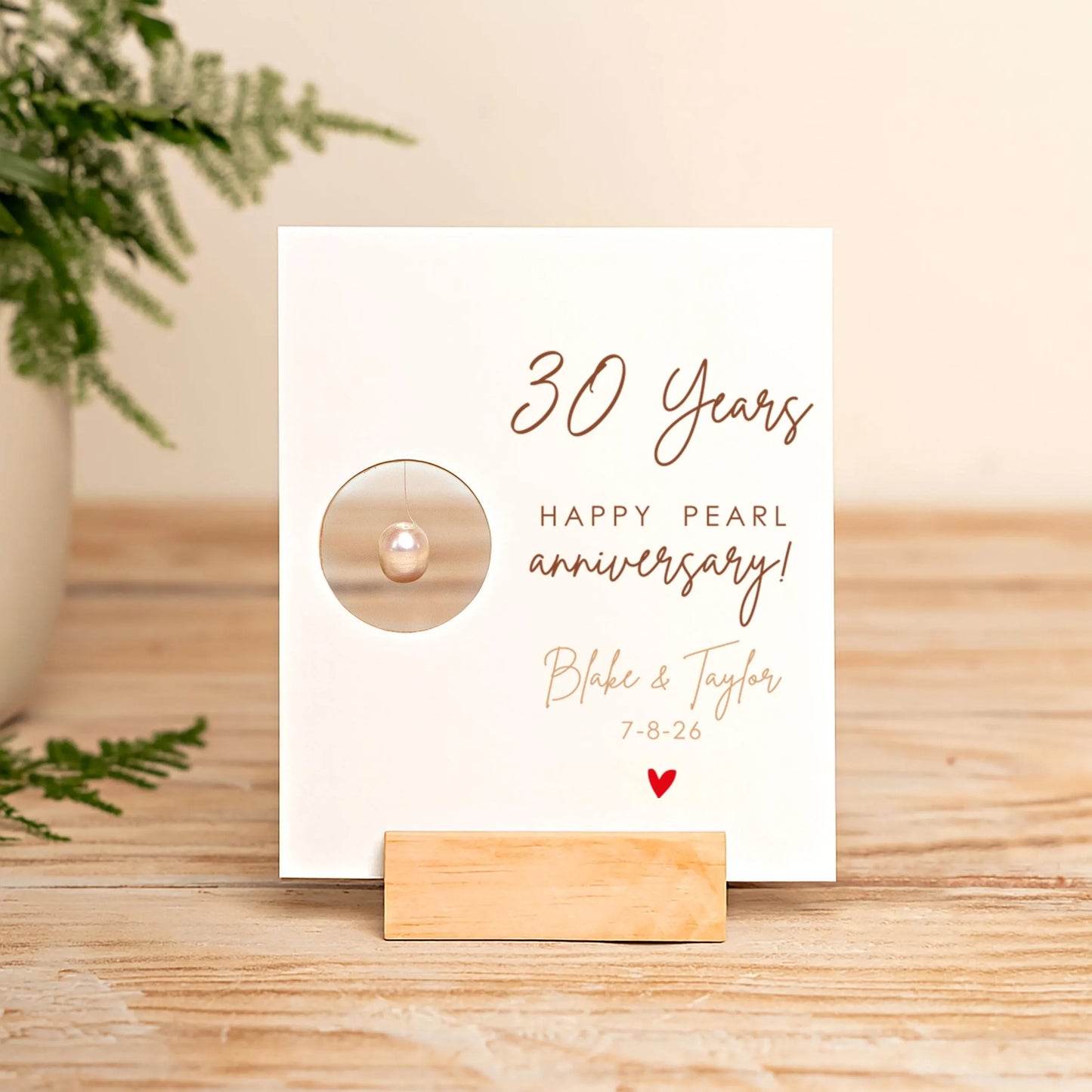30th Anniversary Natural Pearl Card