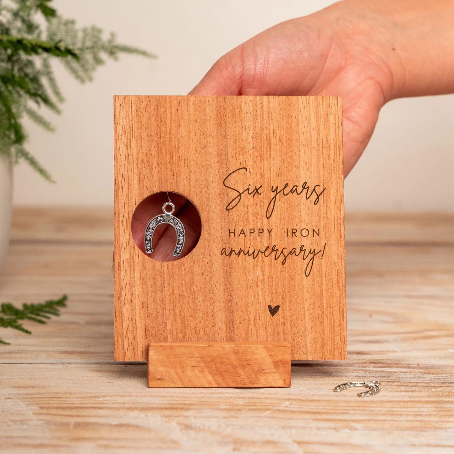 6th Anniversary Iron Horseshoe Card