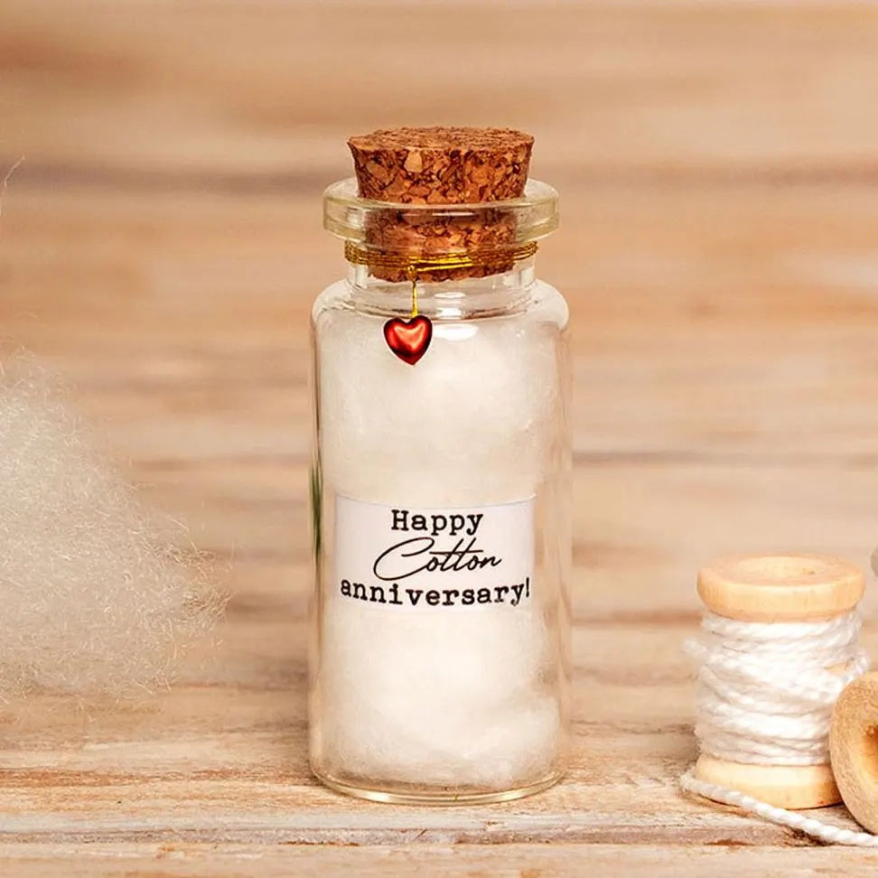 2nd Anniversary Cotton Message Bottle