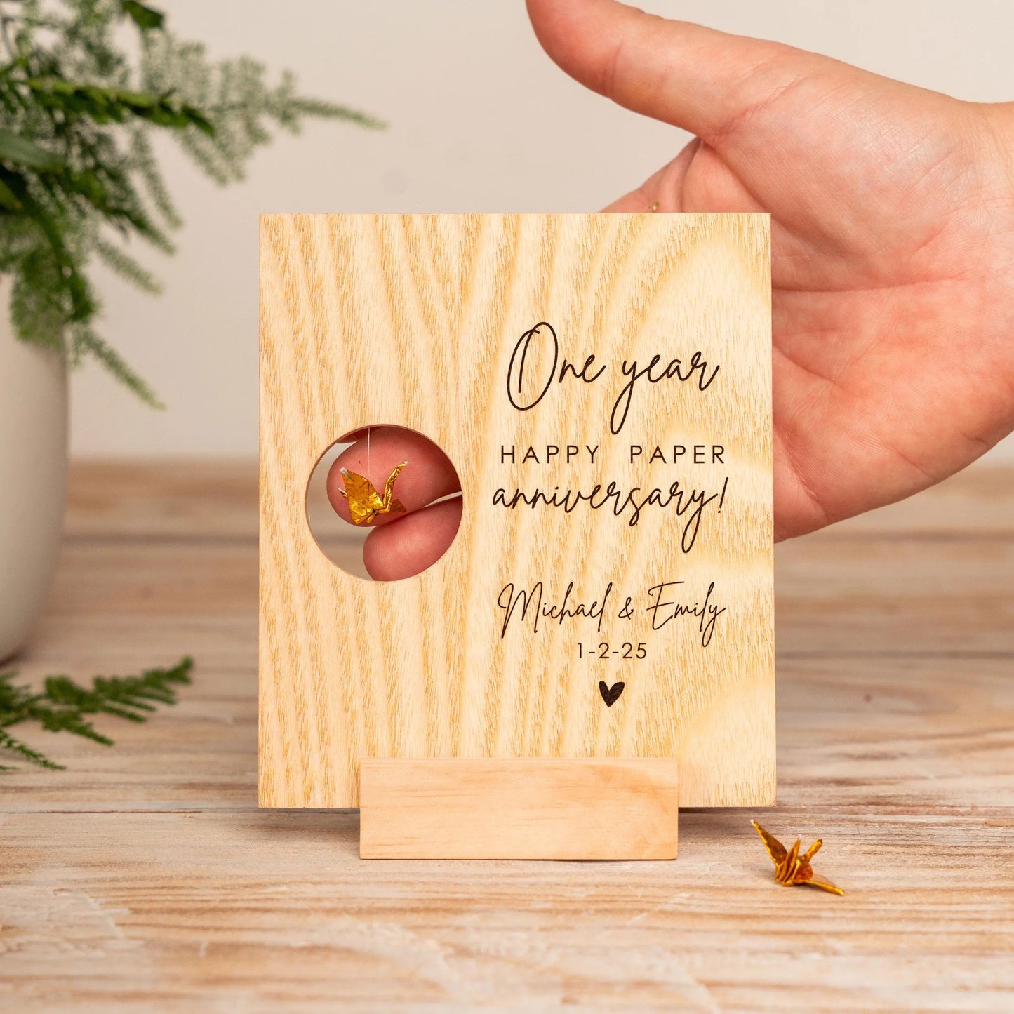 1st Anniversary Origami Card