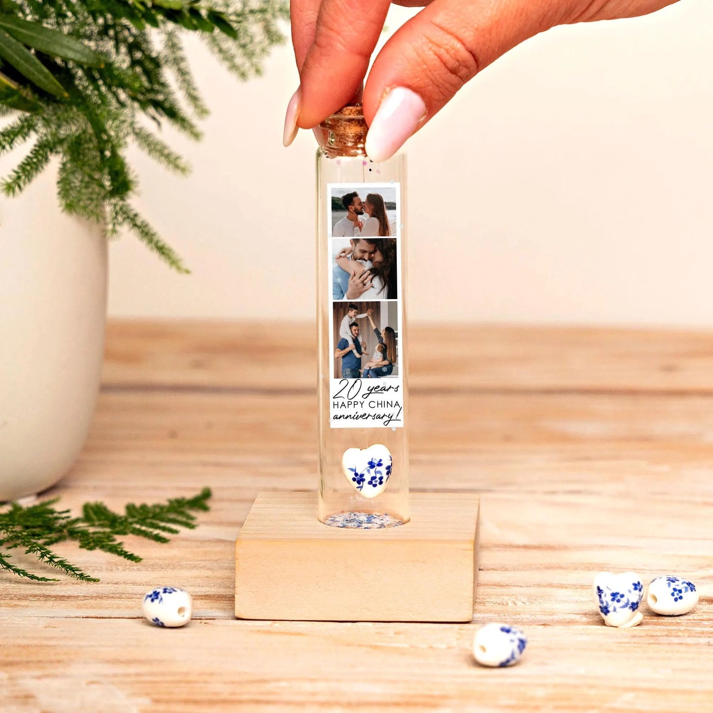 20th Anniversary China Heart Message Bottle