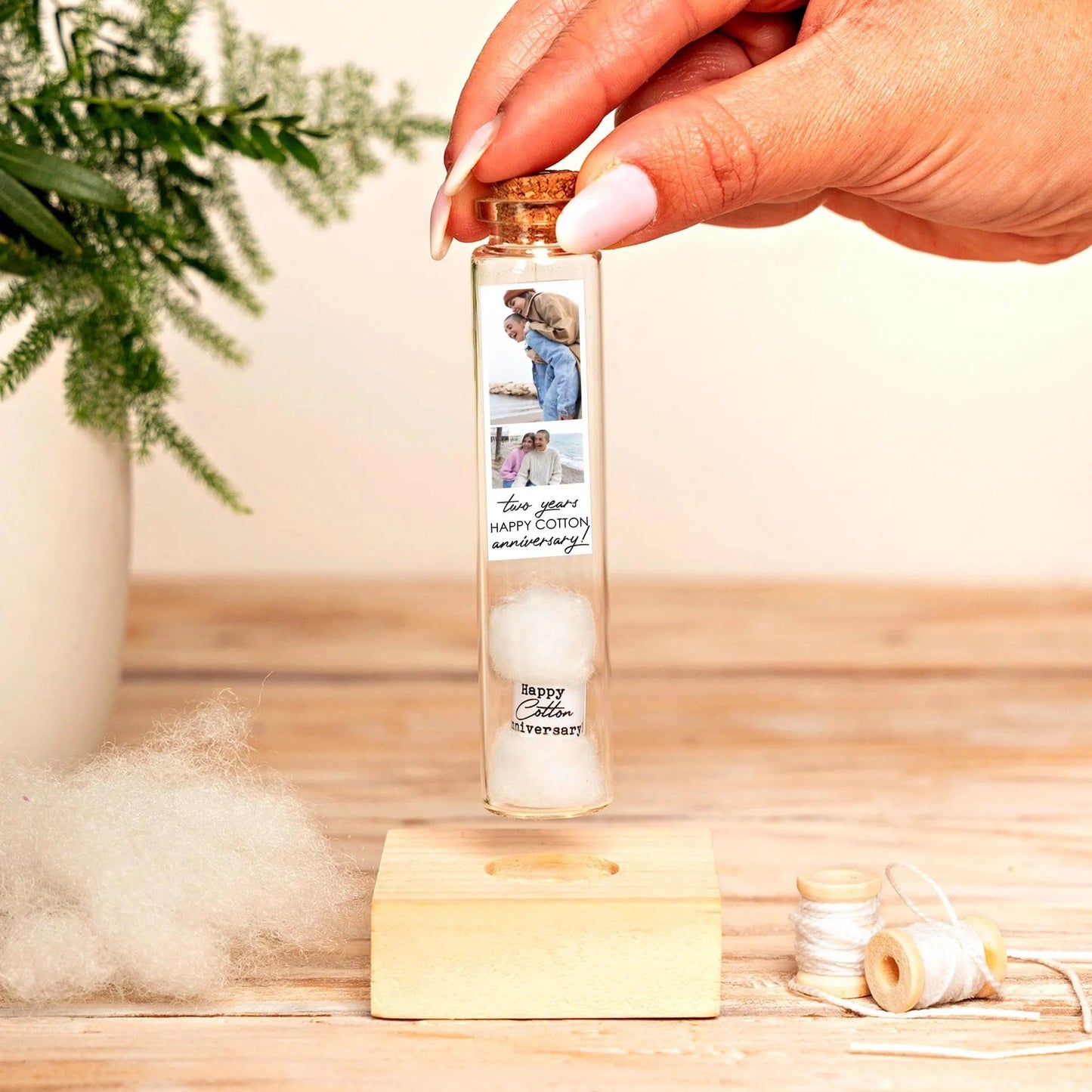 2nd Anniversary Cotton Message Bottle