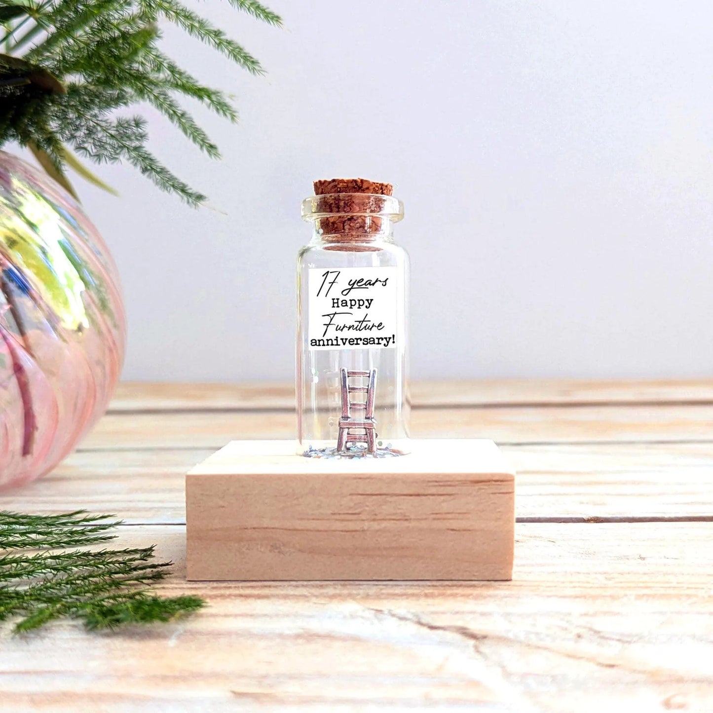 17th Anniversary Furniture Message Bottle