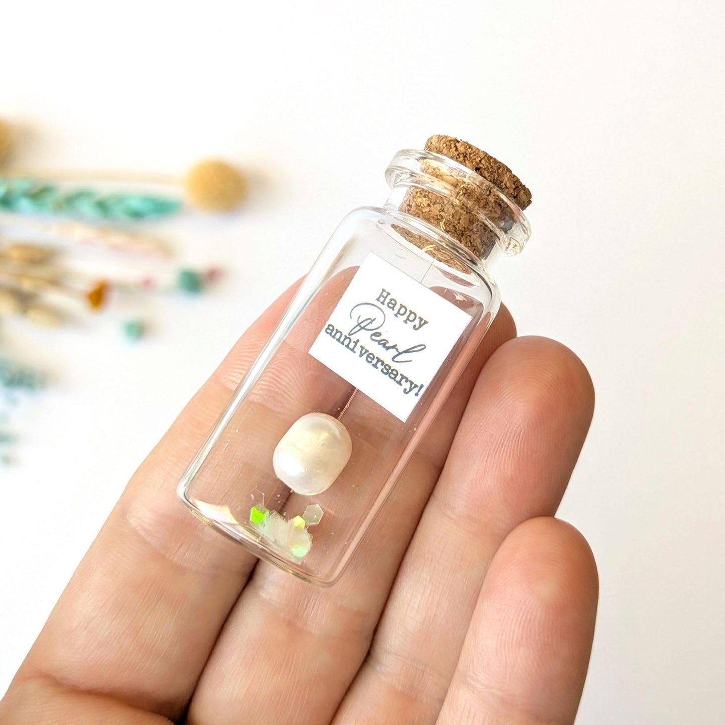 30th Anniversary Natural Pearl Message Bottle