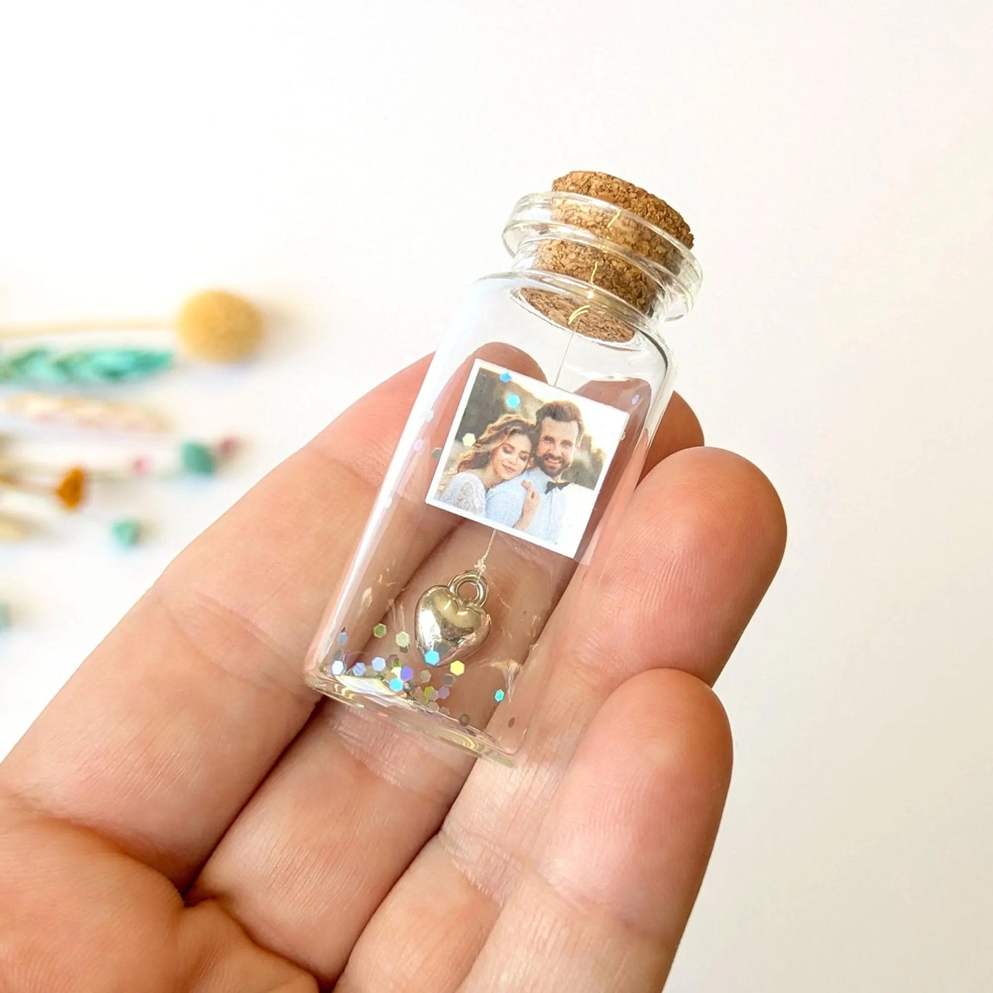 10th Anniversary Aluminum Heart Message Bottle