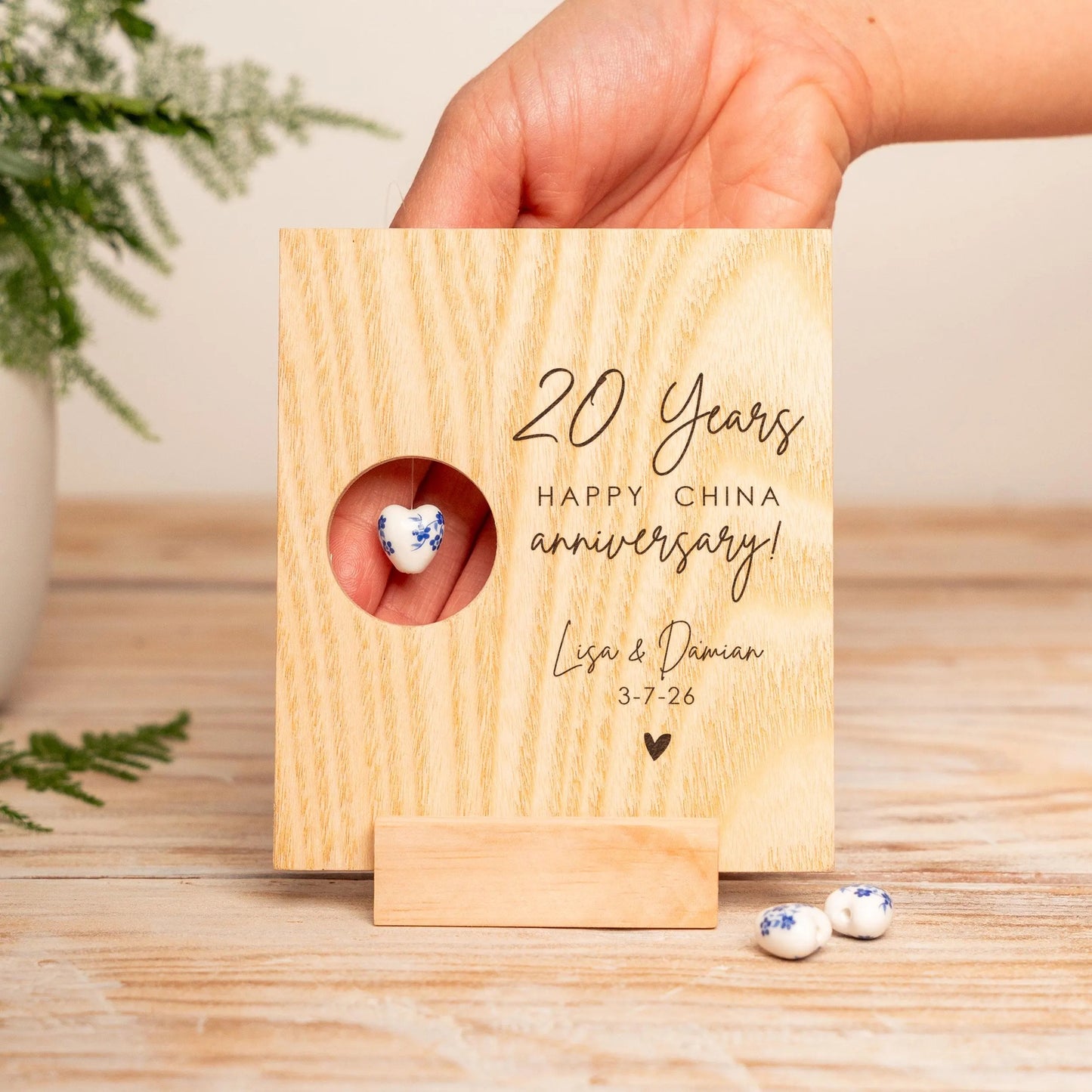 20th Anniversary China Porcelain Card