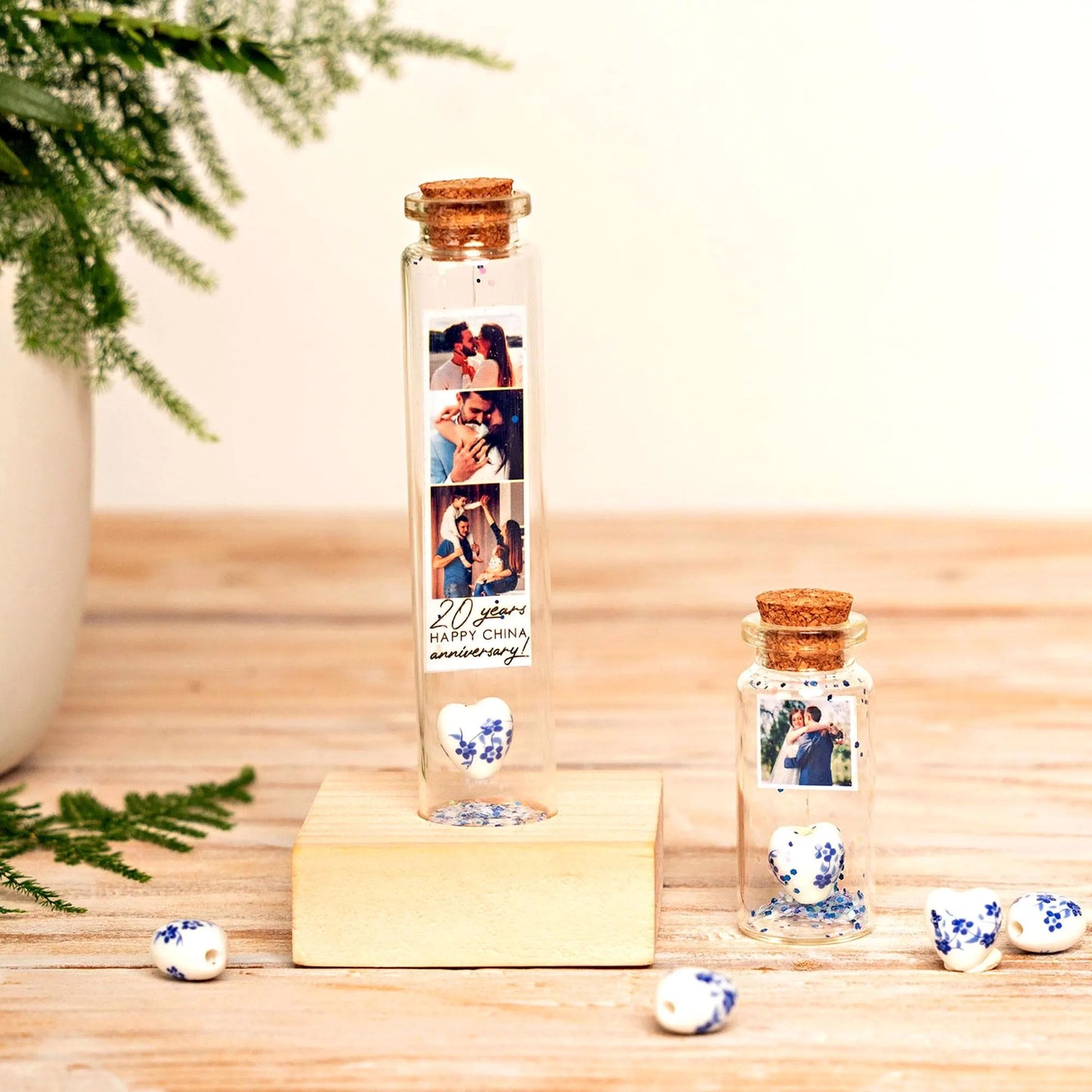 20th Anniversary China Heart Message Bottle