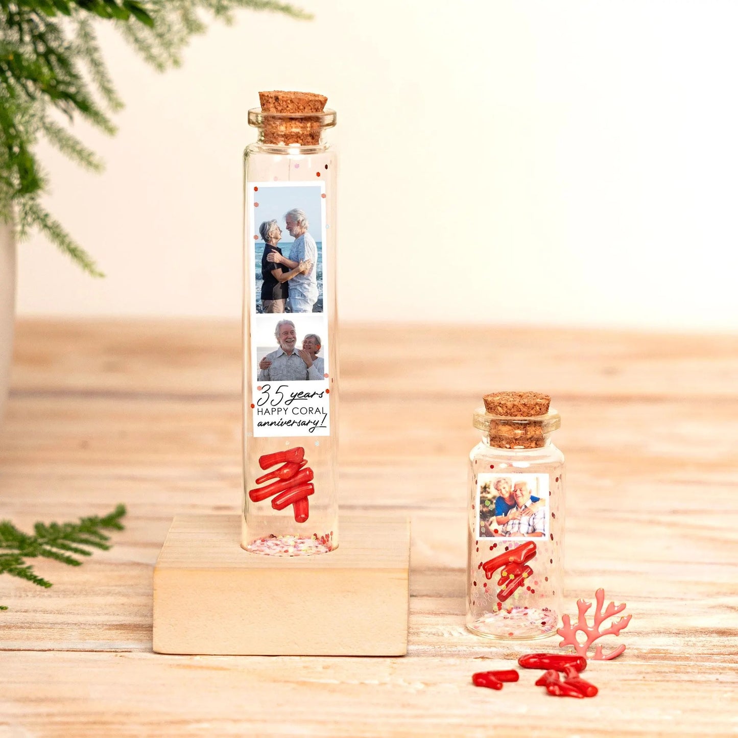 35th Anniversary Coral Message Bottle