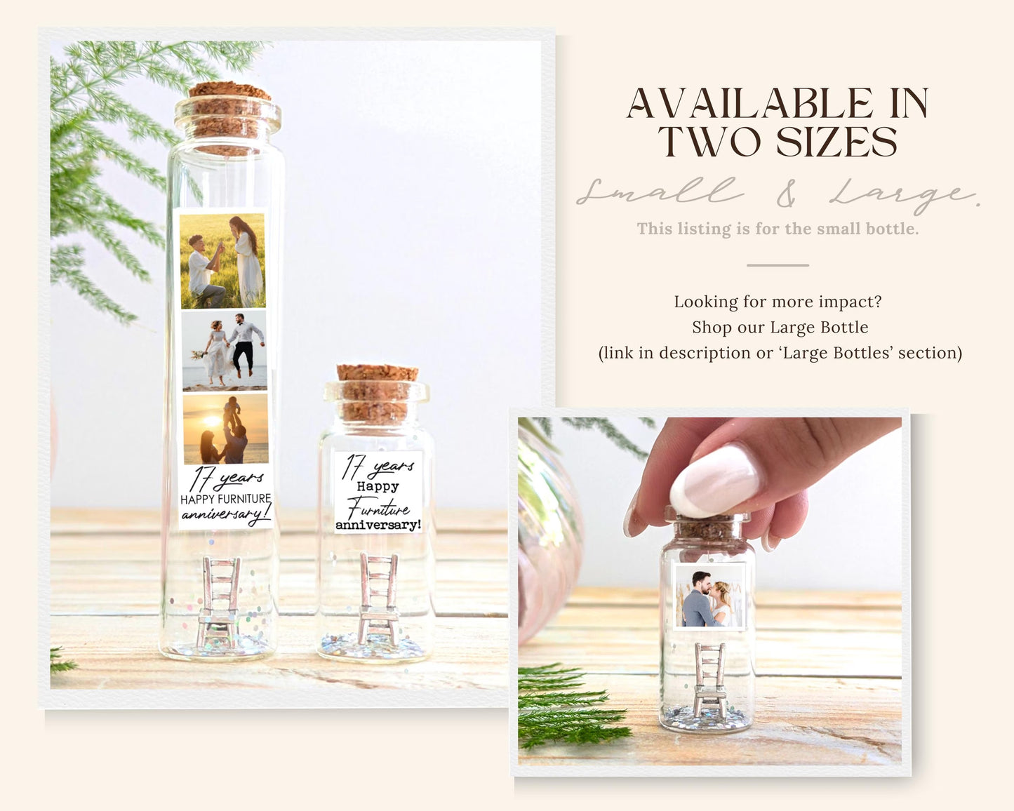 17th Anniversary Furniture Message Bottle