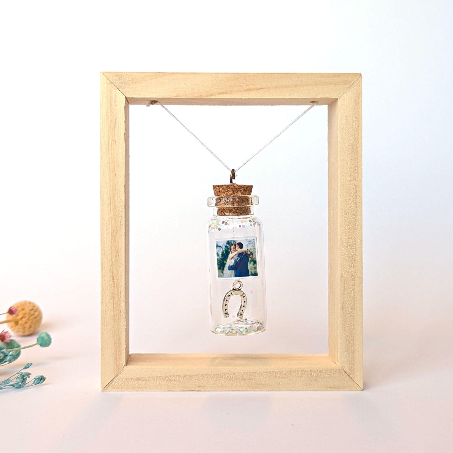 6th Anniversary Iron Horseshoe Message Bottle