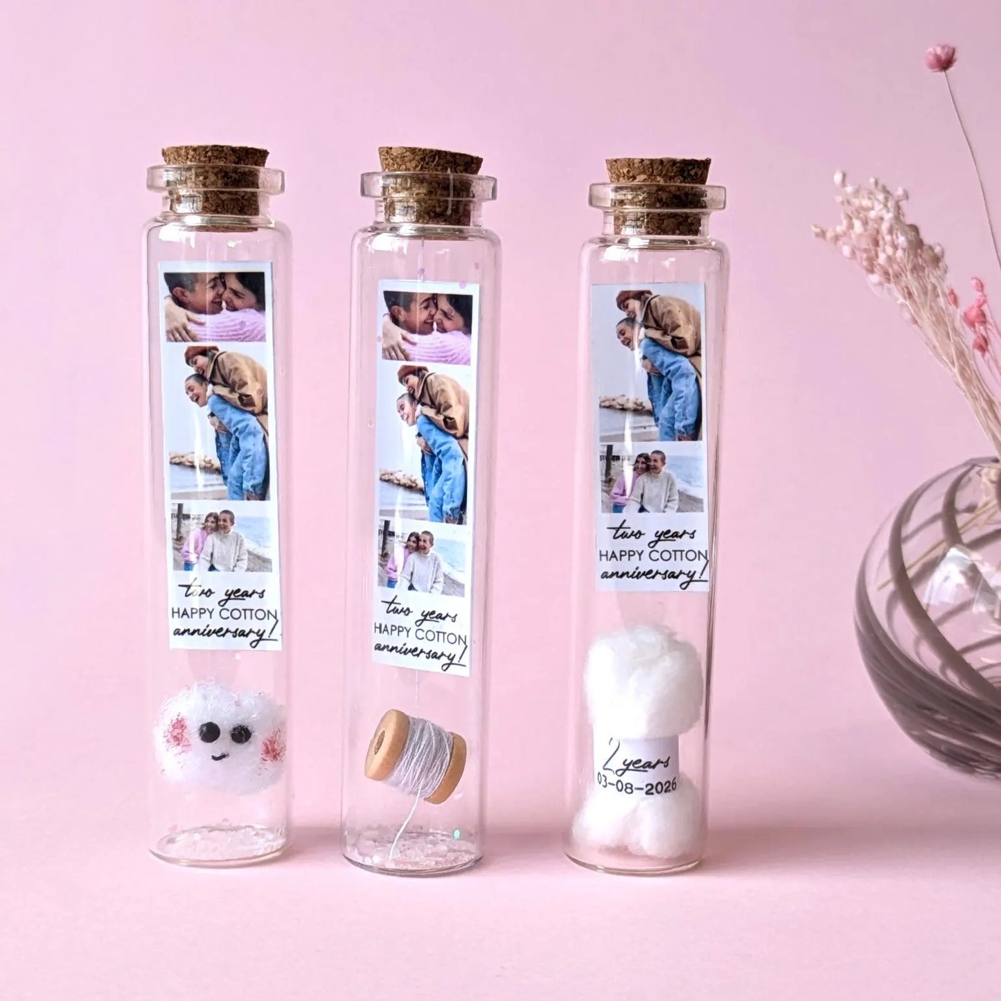 2nd Anniversary Cotton Message Bottle