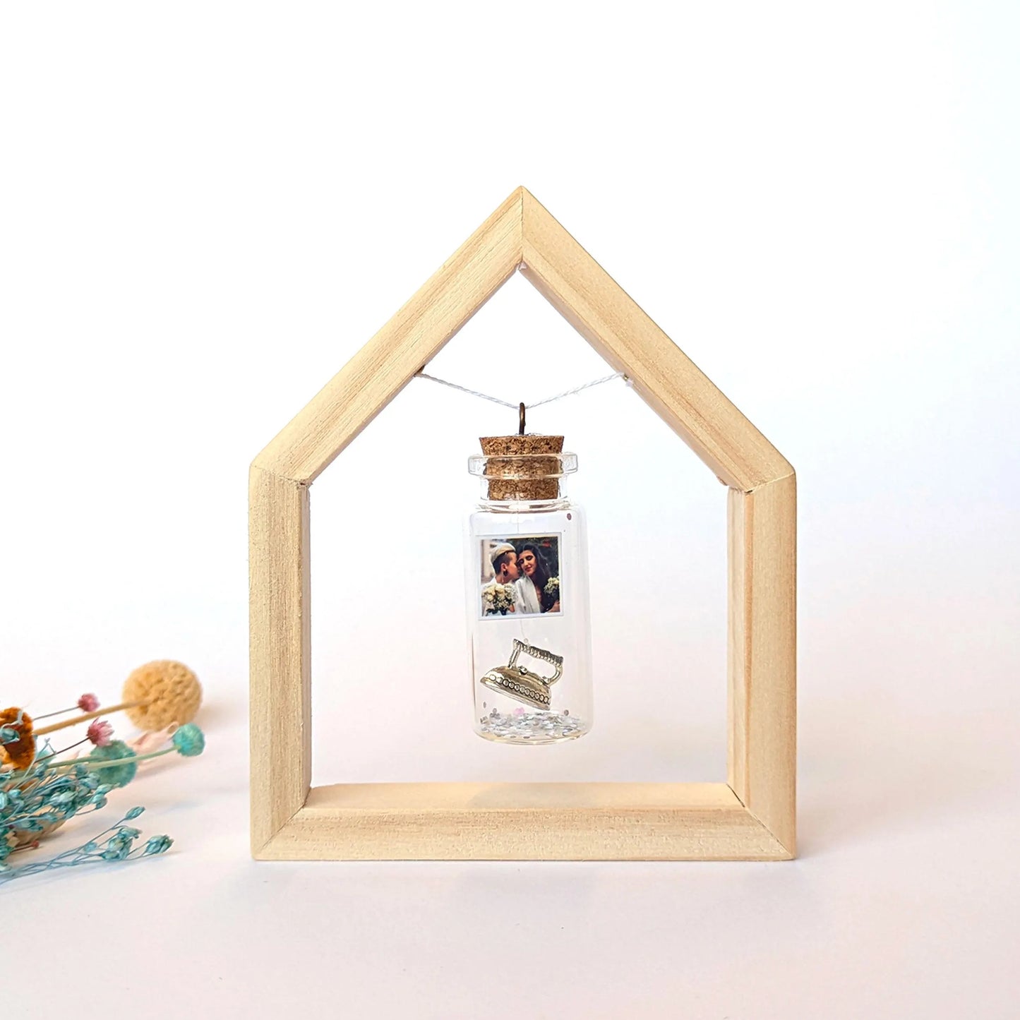 6th Anniversary Iron Charm Message Bottle