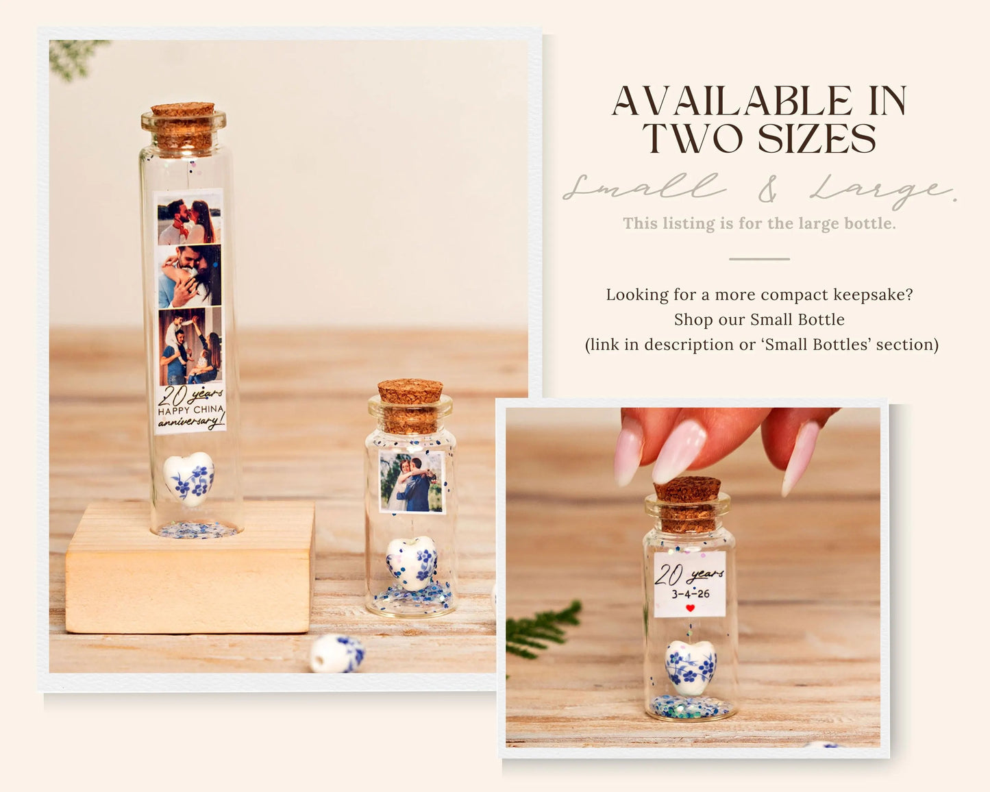 20th Anniversary China Heart Message Bottle