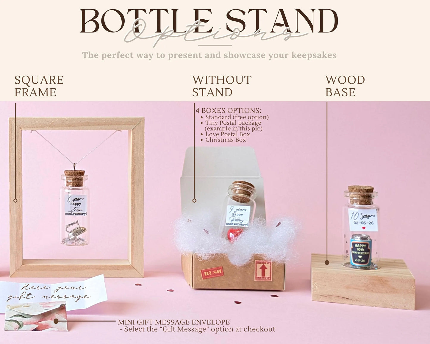 2nd Anniversary Cotton Cloud Message Bottle