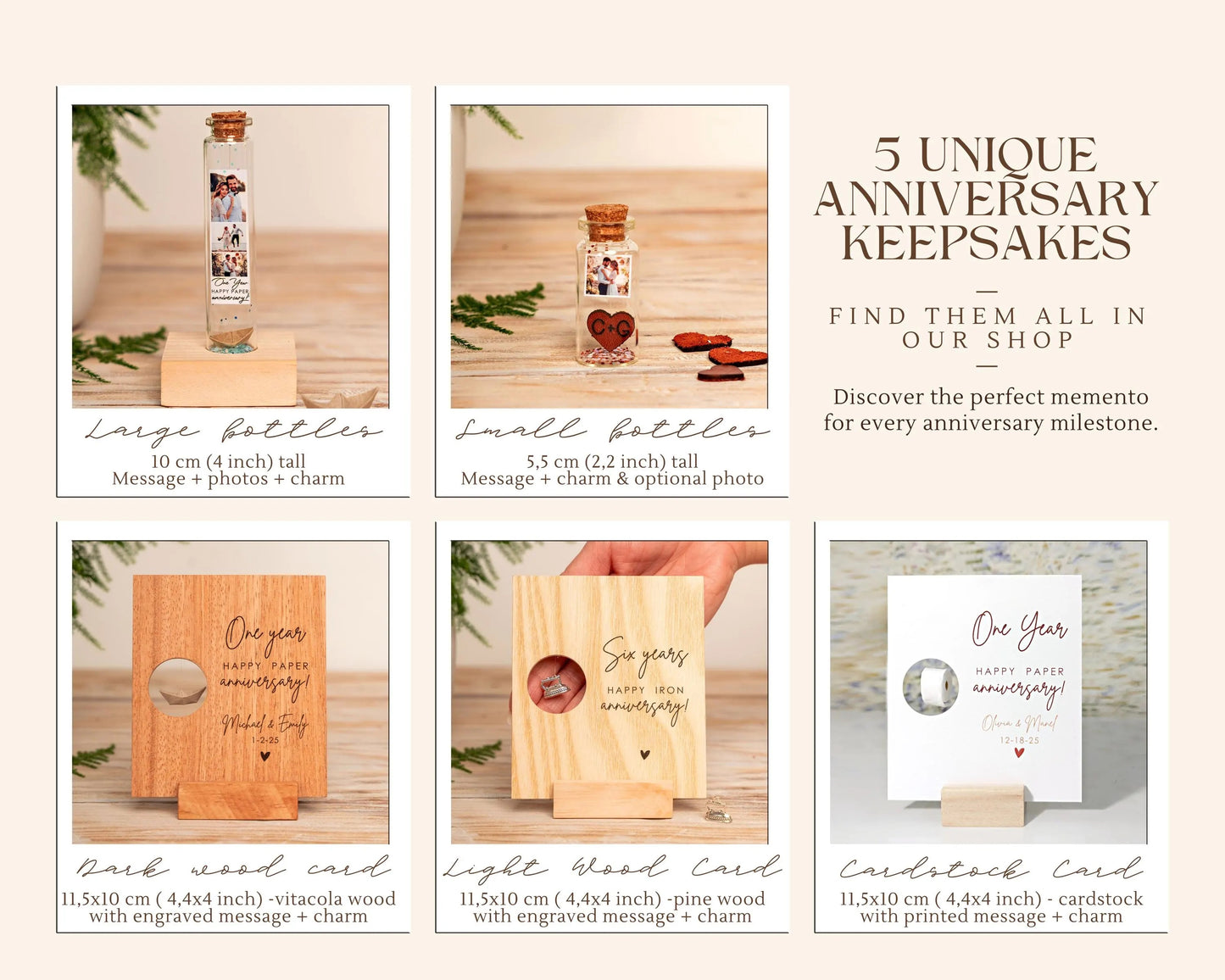 2nd Anniversary Cotton Message Bottle