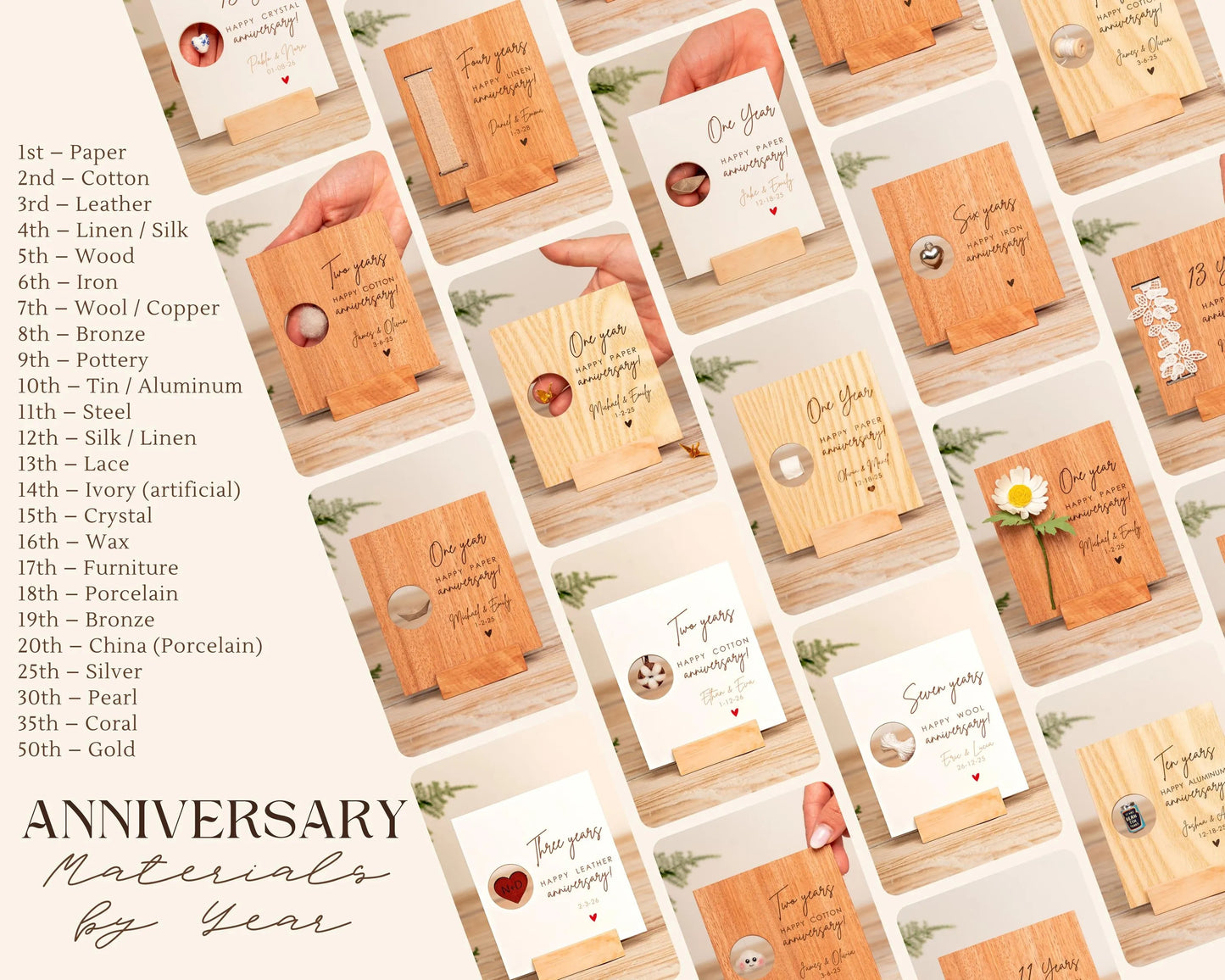 1st Anniversary Origami Card