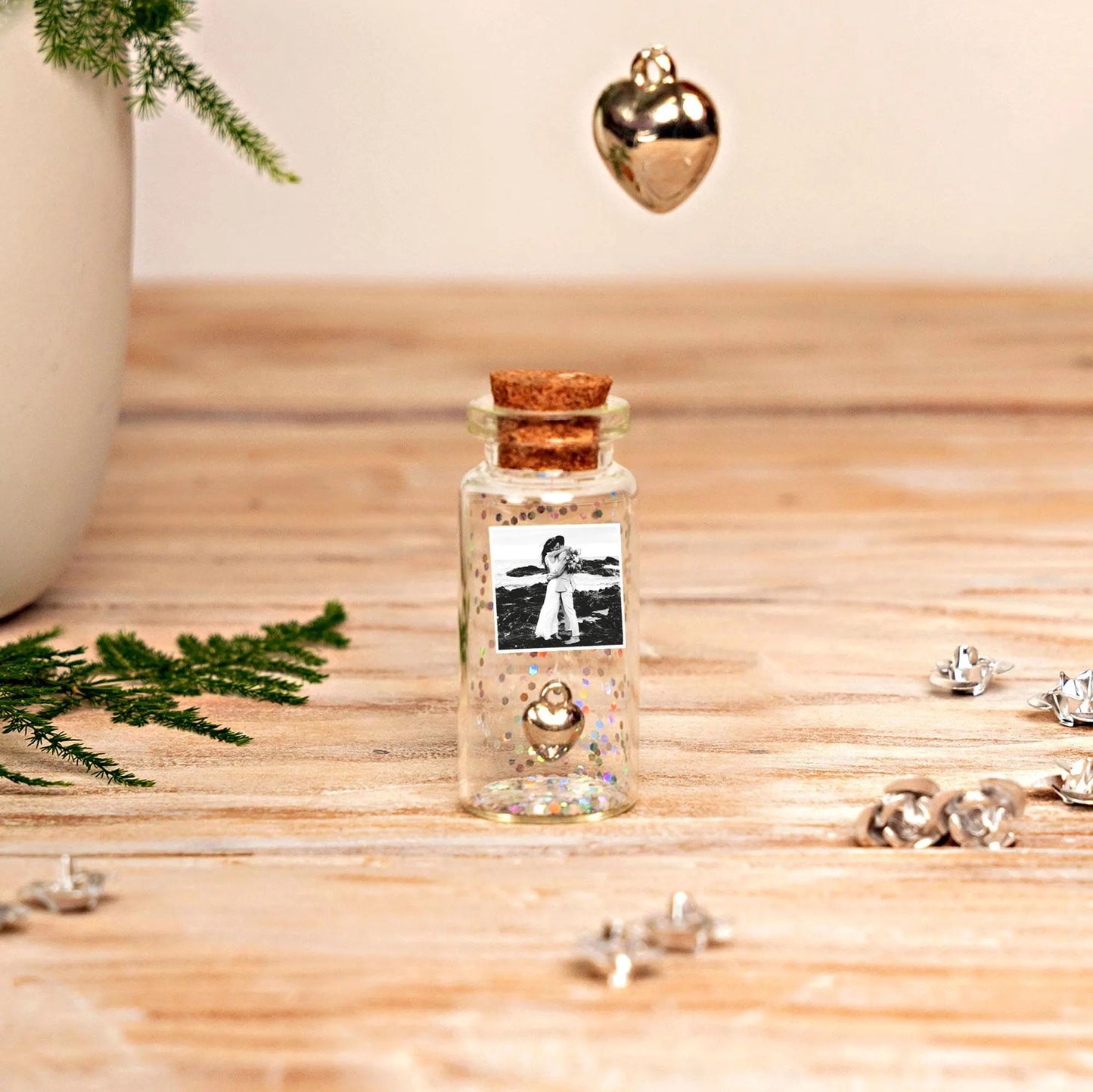 10th Anniversary Aluminum Heart Message Bottle