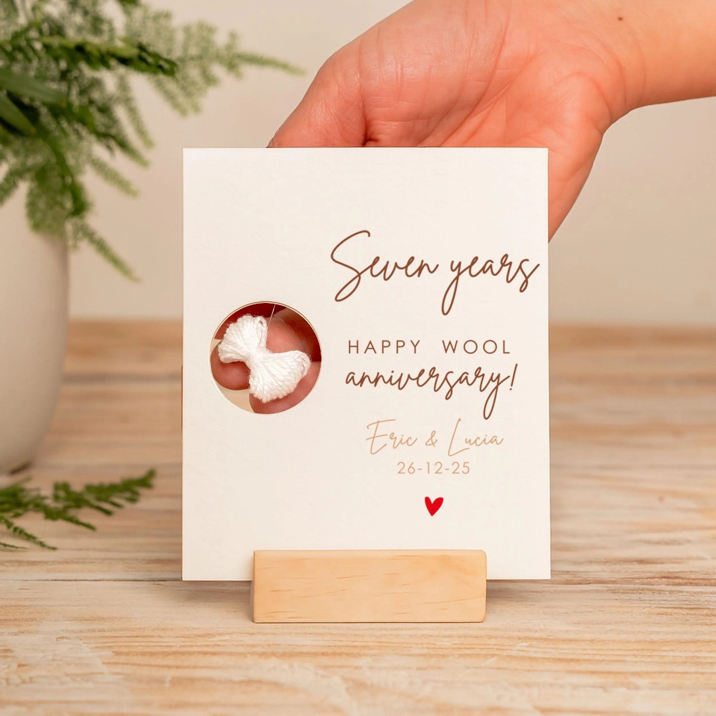 7th Anniversary Wool Card